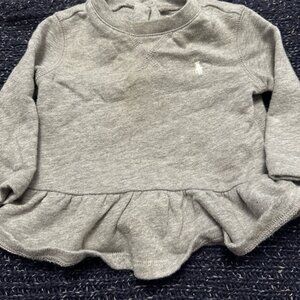 Ralph Lauren Gray Peplum Sweater for Kids